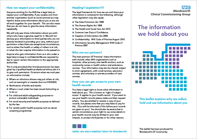 Wandsworth CCG patient leaflet
